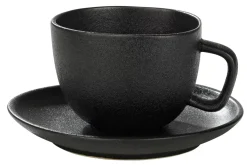 CASA Magma Taza Y Plato Negro New