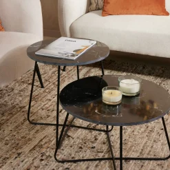 CASA Marbo Mesa Auxiliar Diseno Marmol Cheap