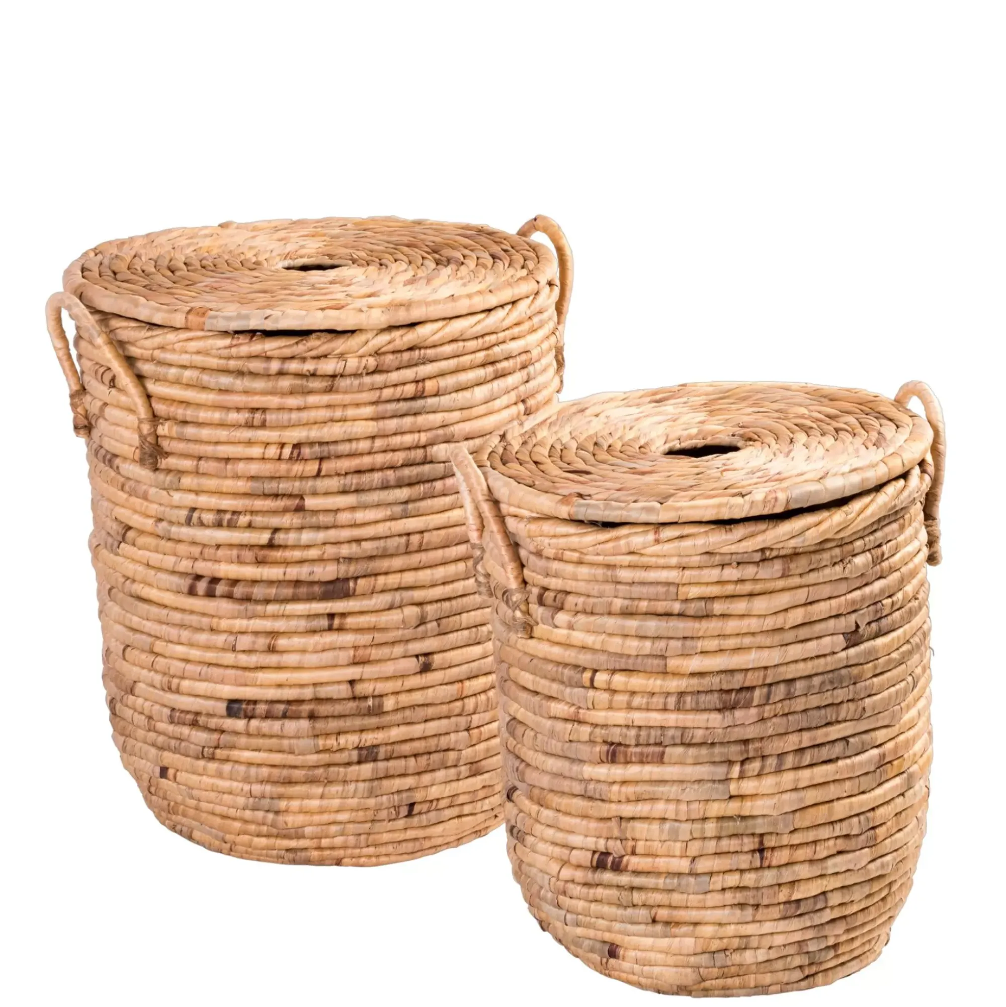 CASA Miley Cesta Para Colada Con Tapa Y Asas Natural Discount