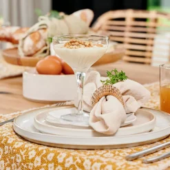 CASA Mineral Marble Plato Blanco Flash Sale