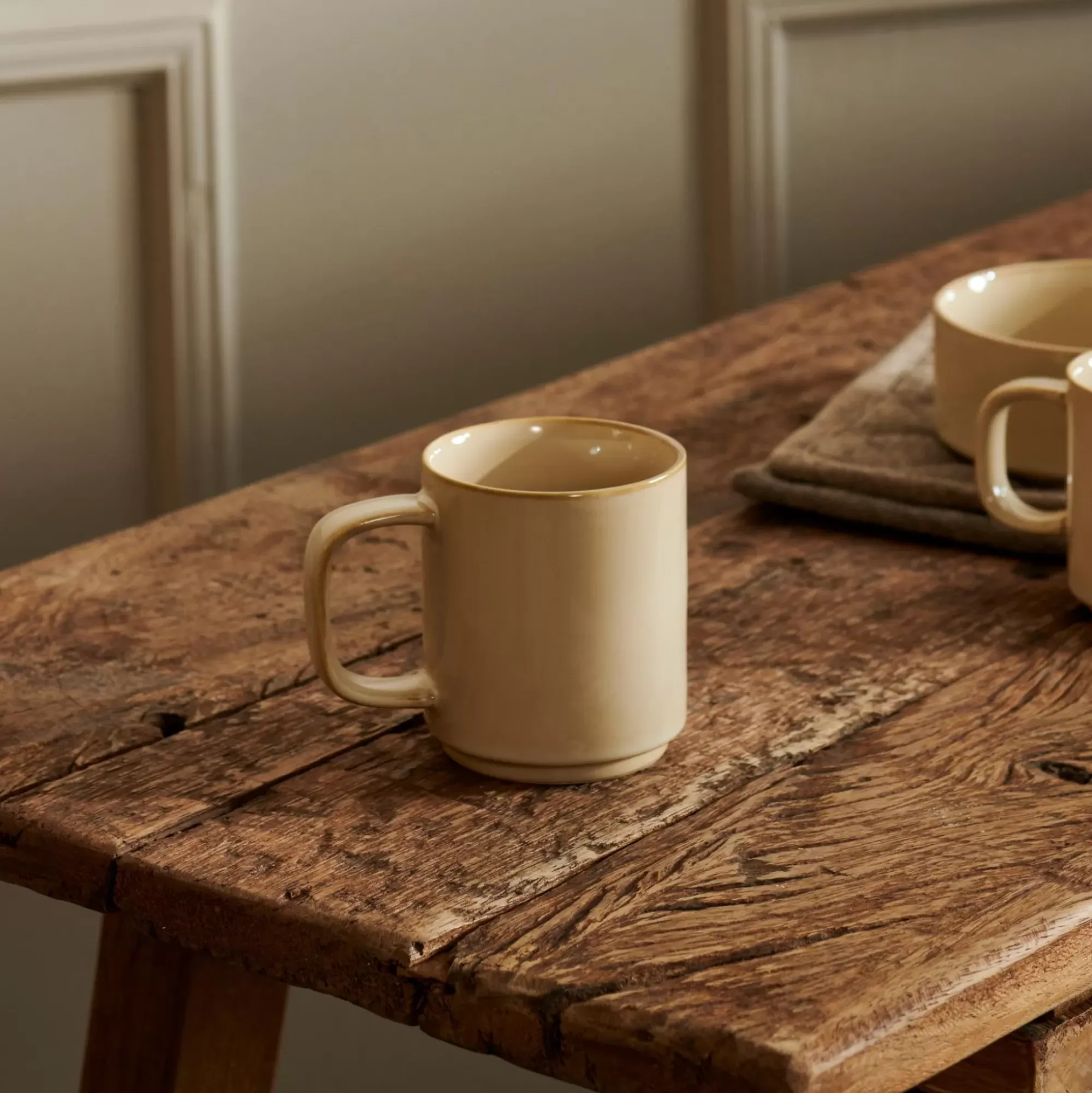 CASA Mineral Sand Taza Con Asa Beis Outlet