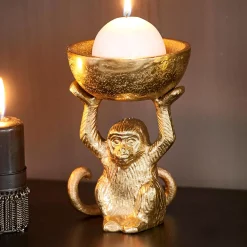 CASA Monkey Soporte Para Velas Dorado Hot