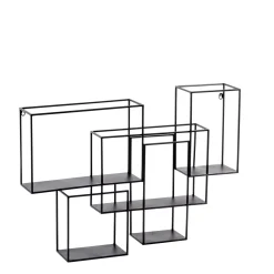 CASA Multo Estanteria Para Colgar Negro Discount