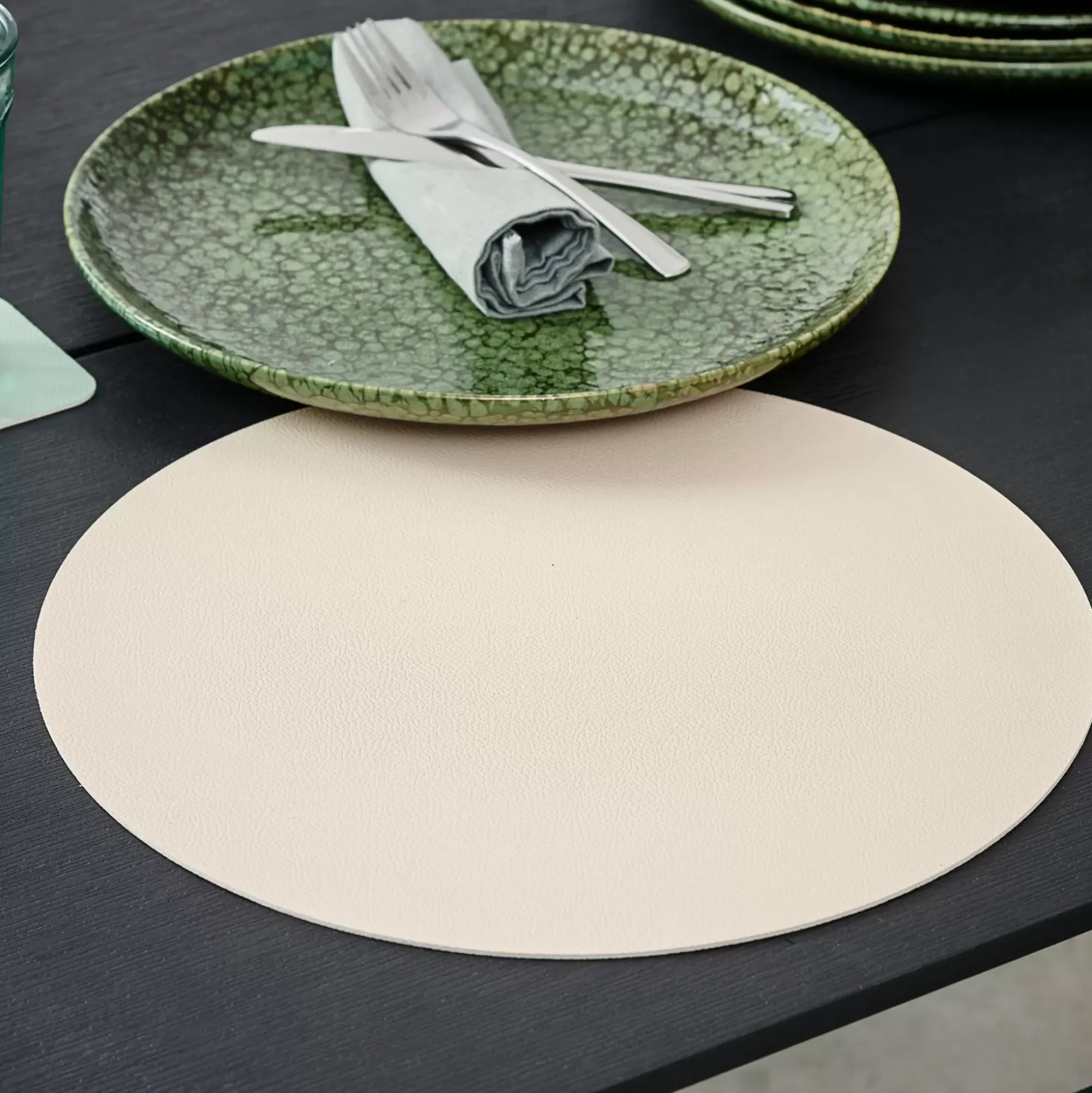 CASA Nappa Mantel Individual Blanco, Menta Discount