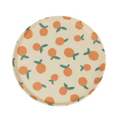 CASA Naranja Bandeja Redonda Blanco, Naranja Cheap