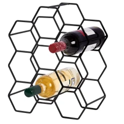 CASA Nau Botellero Para 9 Botellas Negro Flash Sale