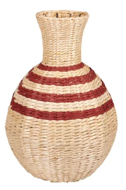 CASA Nepal Florero Marron, Natural, Rojo Oscuro Flash Sale