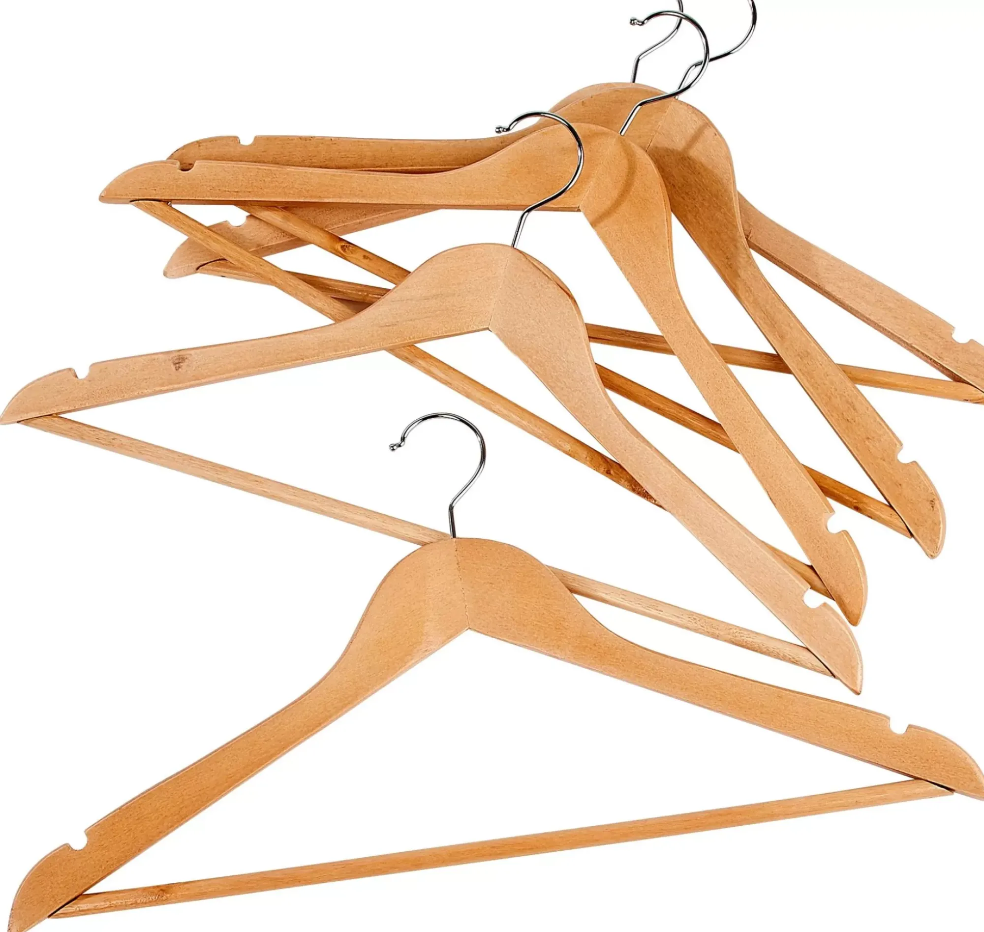 CASA New Wood Perchas Juego De 5 Natural Best Sale