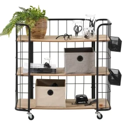 CASA Oslo Con Ruedas 3 Baldas Negro, Natural Store