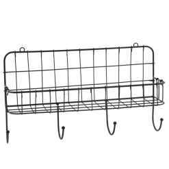 CASA Oslo Organizador Cocina Con Ganchos Negro Shop