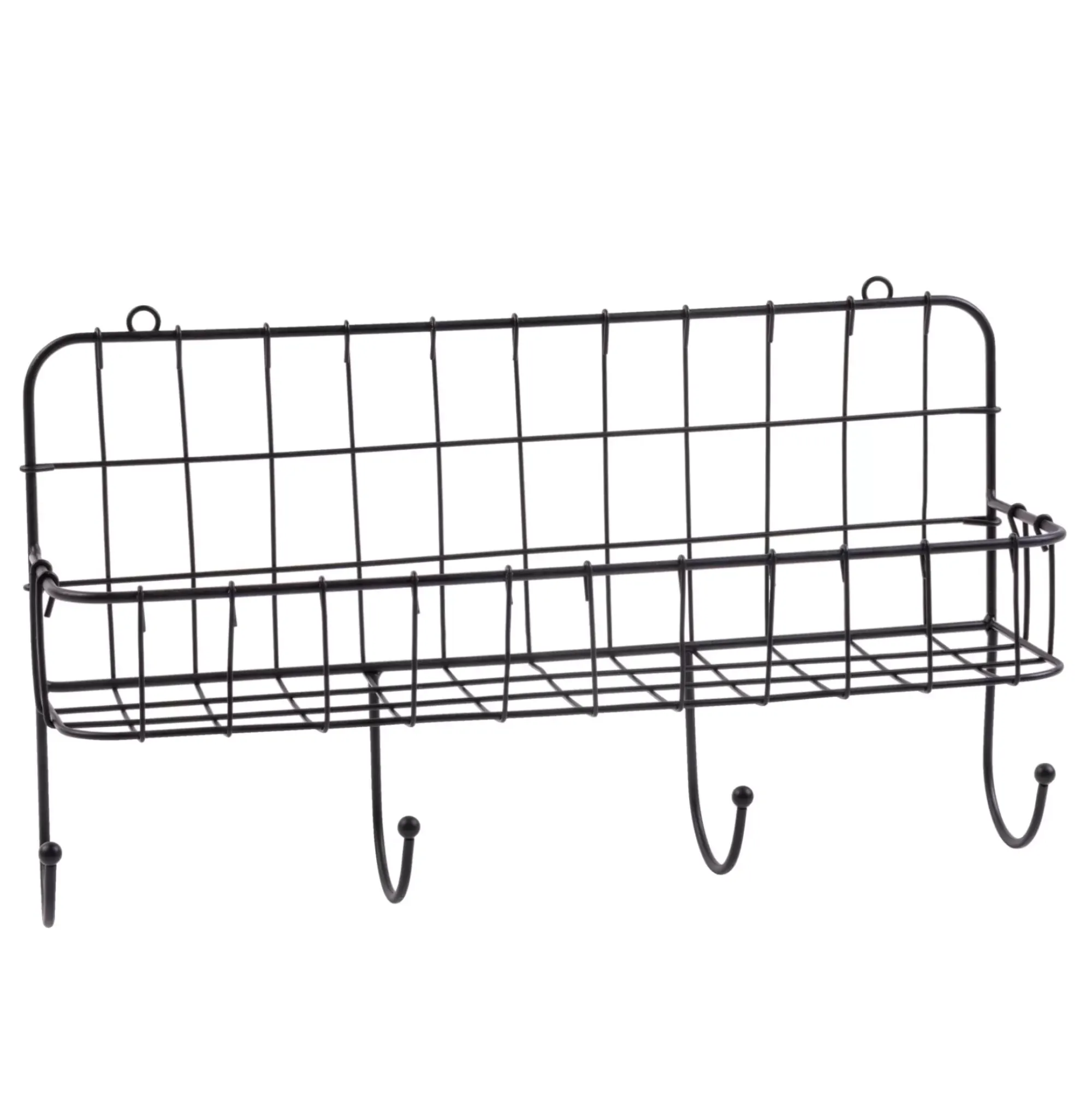 CASA Oslo Organizador Cocina Con Ganchos Negro Outlet