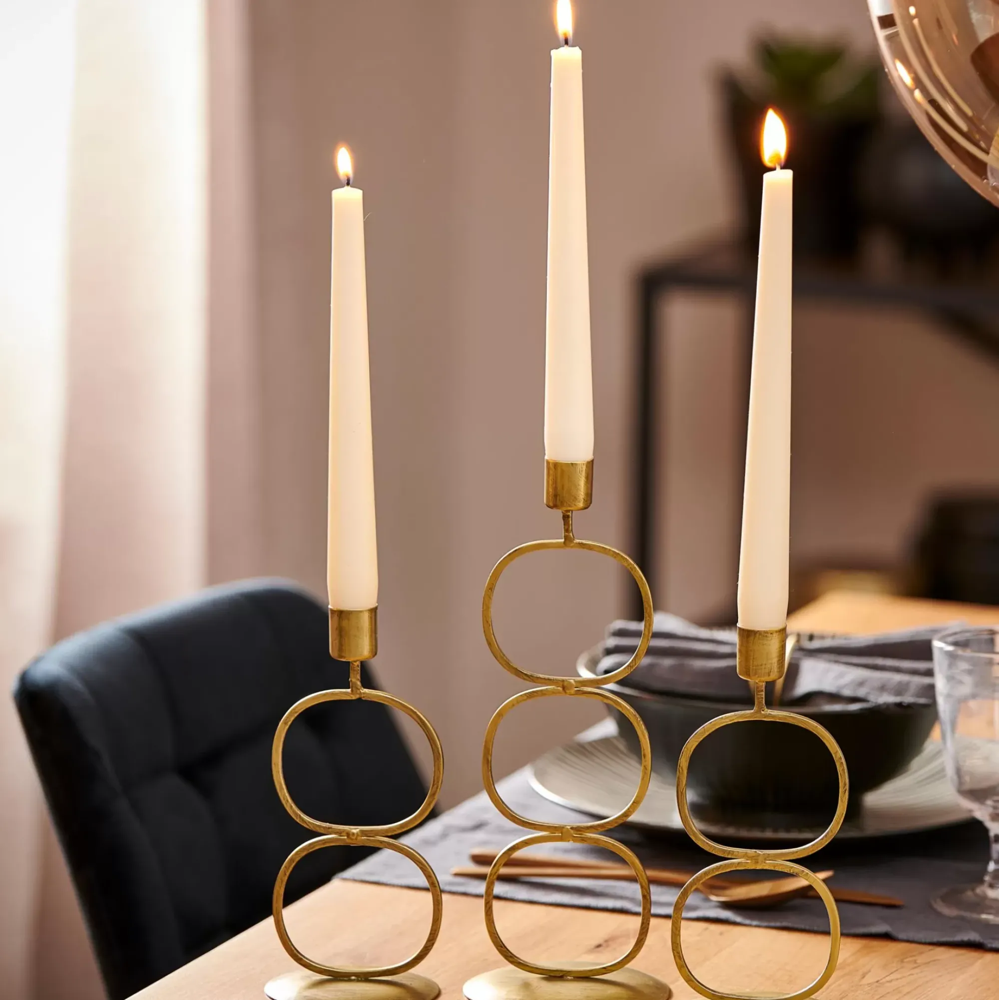 CASA Oval Portavelas Dorado Online