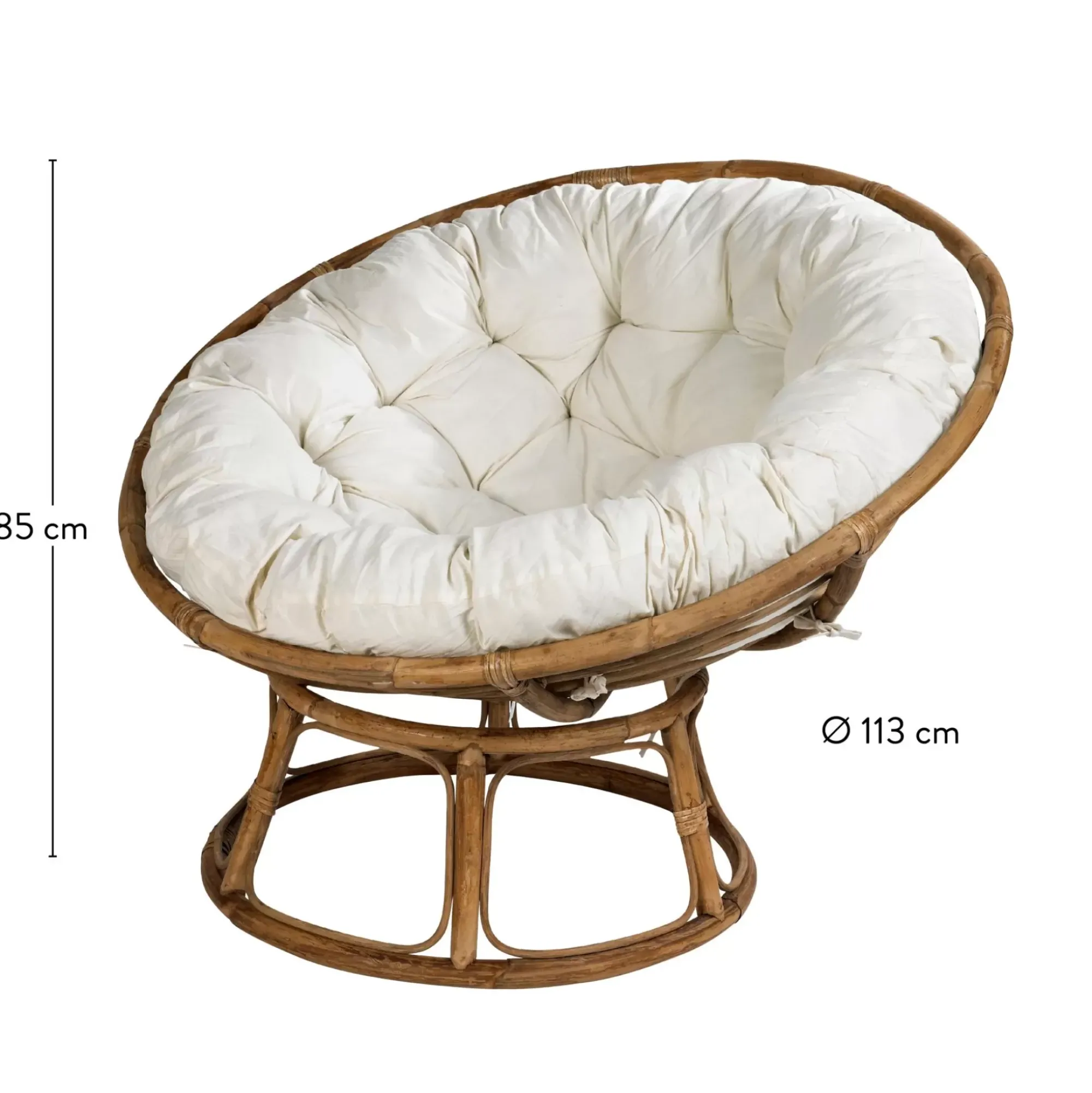 CASA Papasan Silla Natural, Blanco Apagado Sale