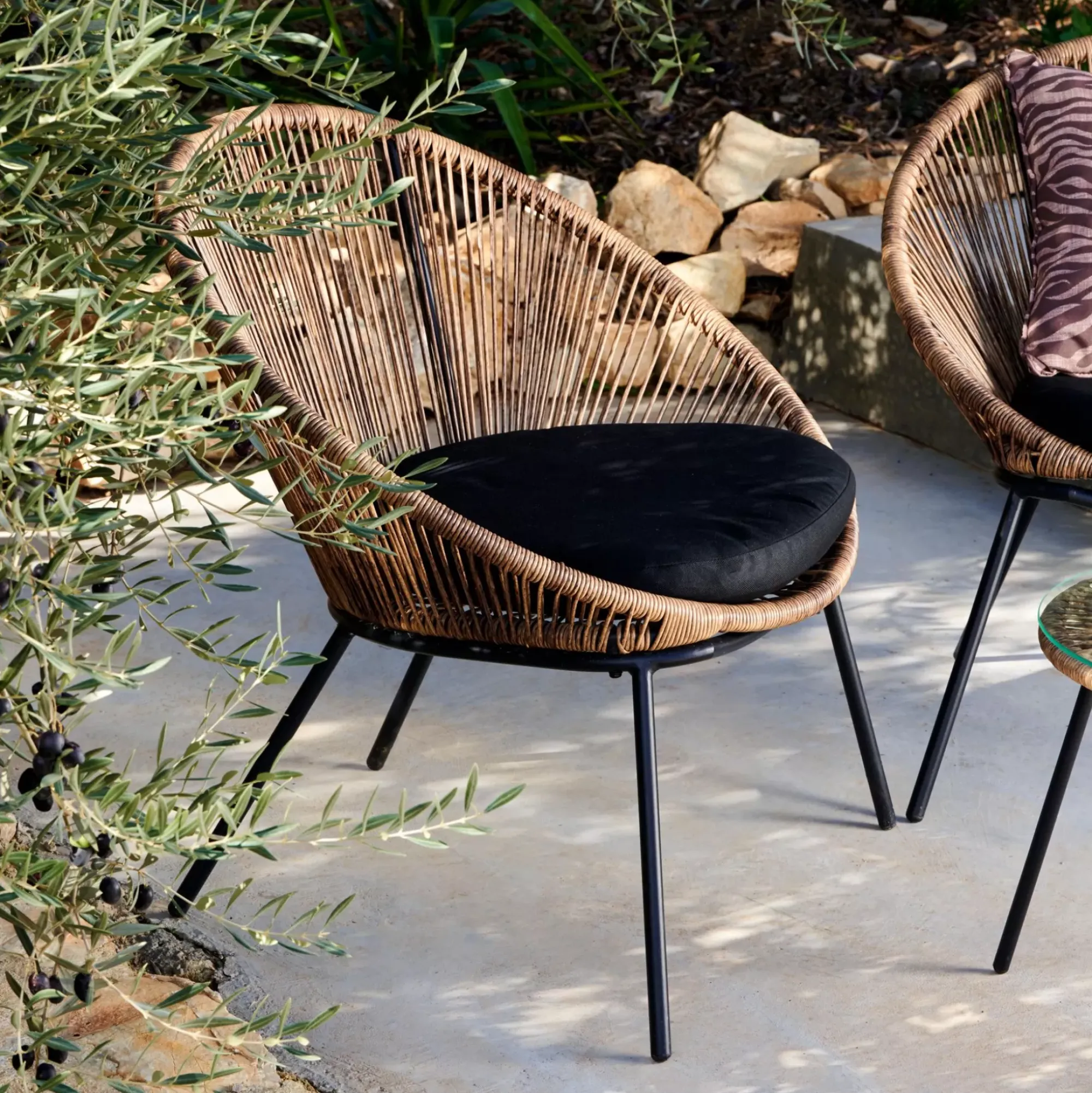 CASA Papayo Silla Lounge Con Cojin Natural Flash Sale