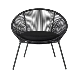 CASA Papayo Silla Lounge Negro Outlet