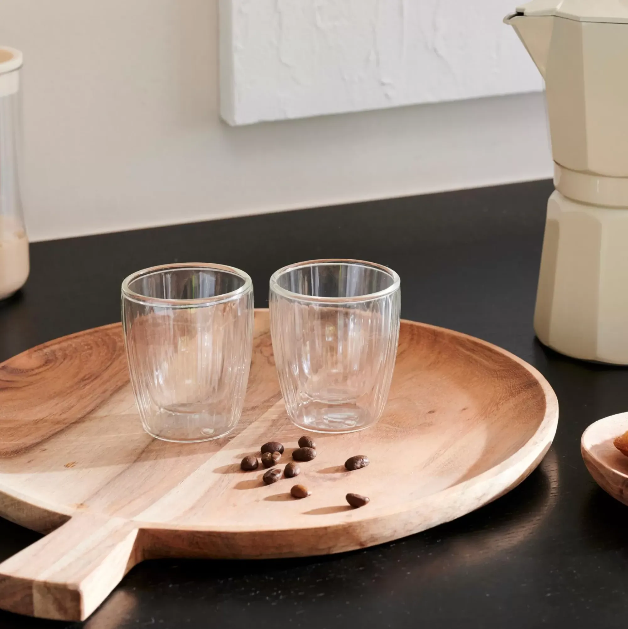 CASA Pausa Vaso De Doble Pared Juego De 2 Transparente New