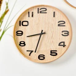 CASA Plywood Reloj De Pared Natural Flash Sale