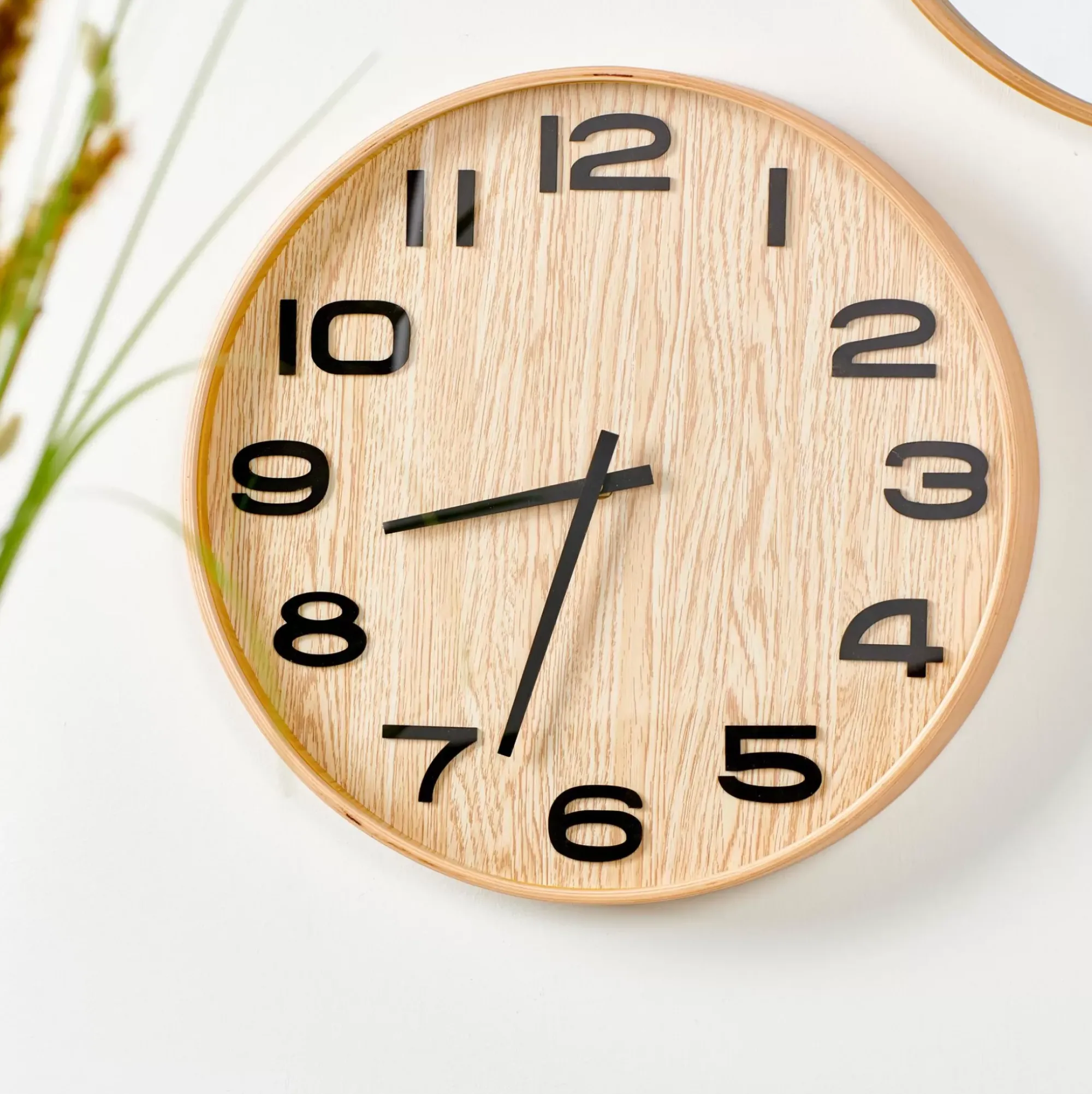 CASA Plywood Reloj De Pared Natural Flash Sale