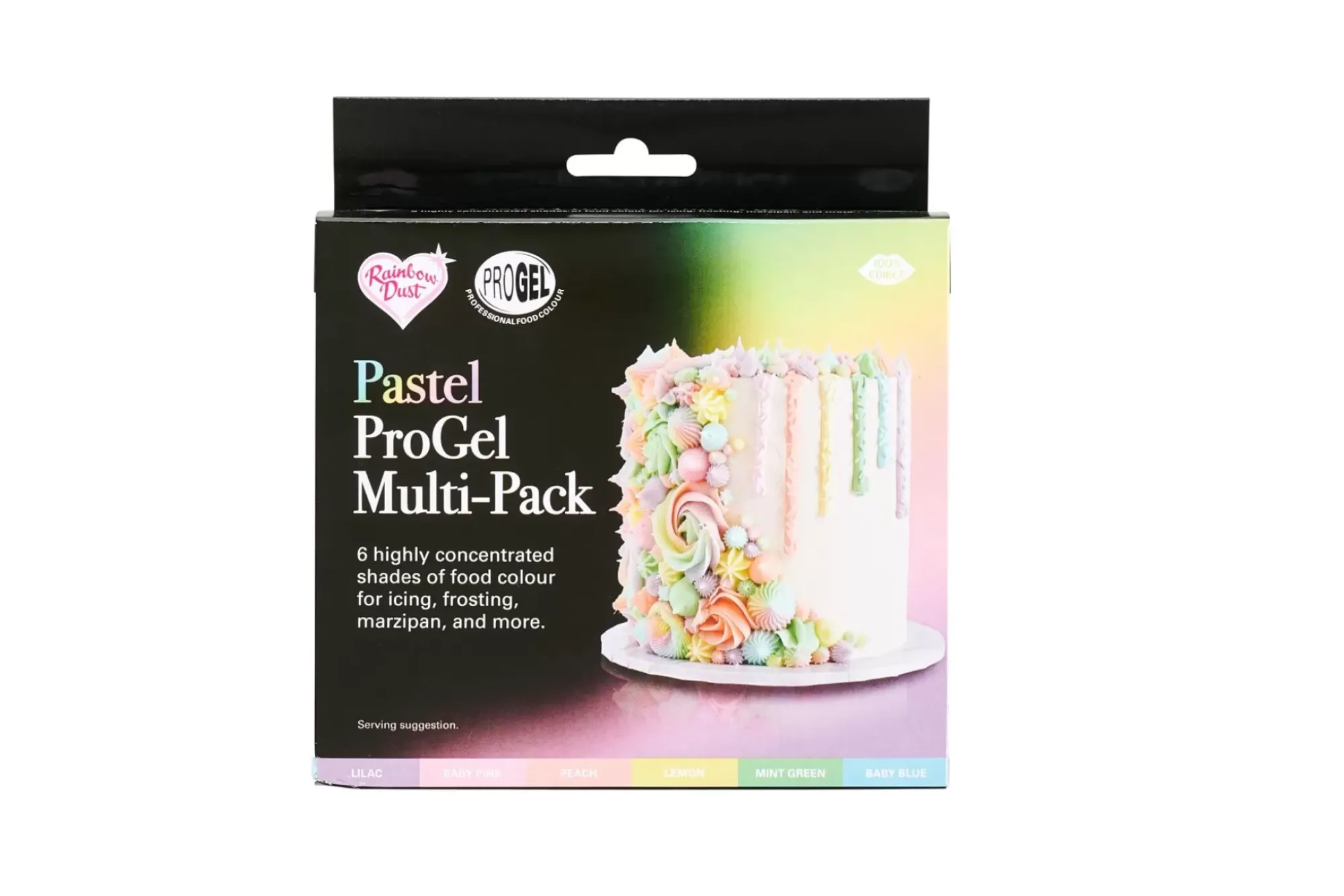 CASA Rainbowdust Paquete 6 Gel Color P/Pasta Azucar Tonos Pastel Varios Colores Cheap