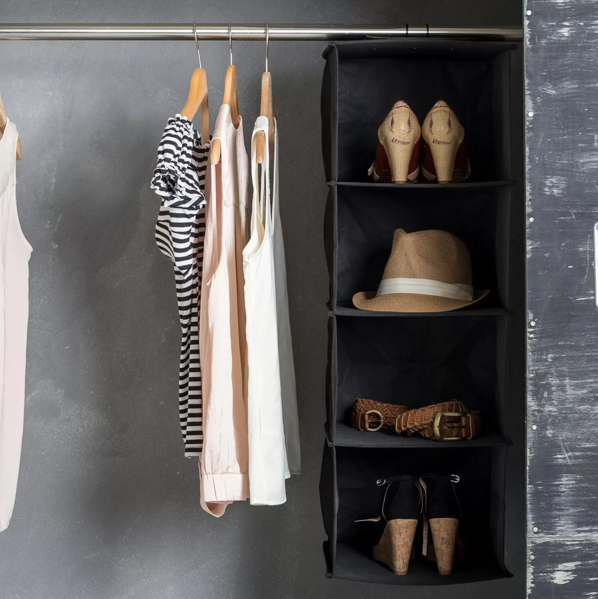 CASA Rango Sistema Almacenaje 4Compartimentos Gris Oscuro Fashion