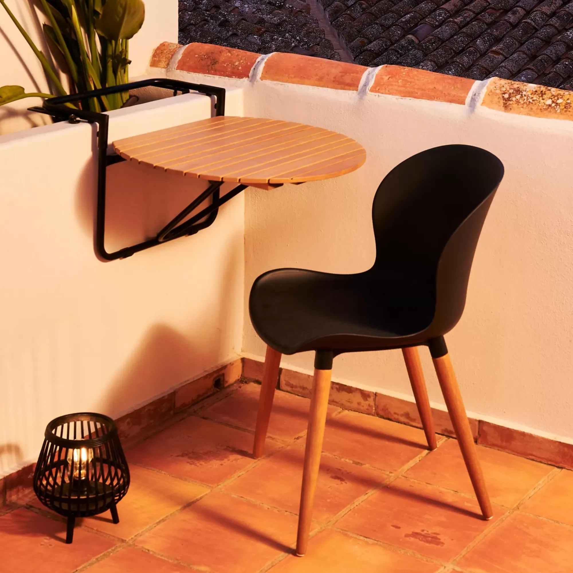 CASA Rava Mesa Plegable Mesa P/Balcon Natural Flash Sale