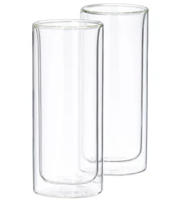 CASA Relax Vasos De Doble Pared Juego De 2 Transparente Flash Sale