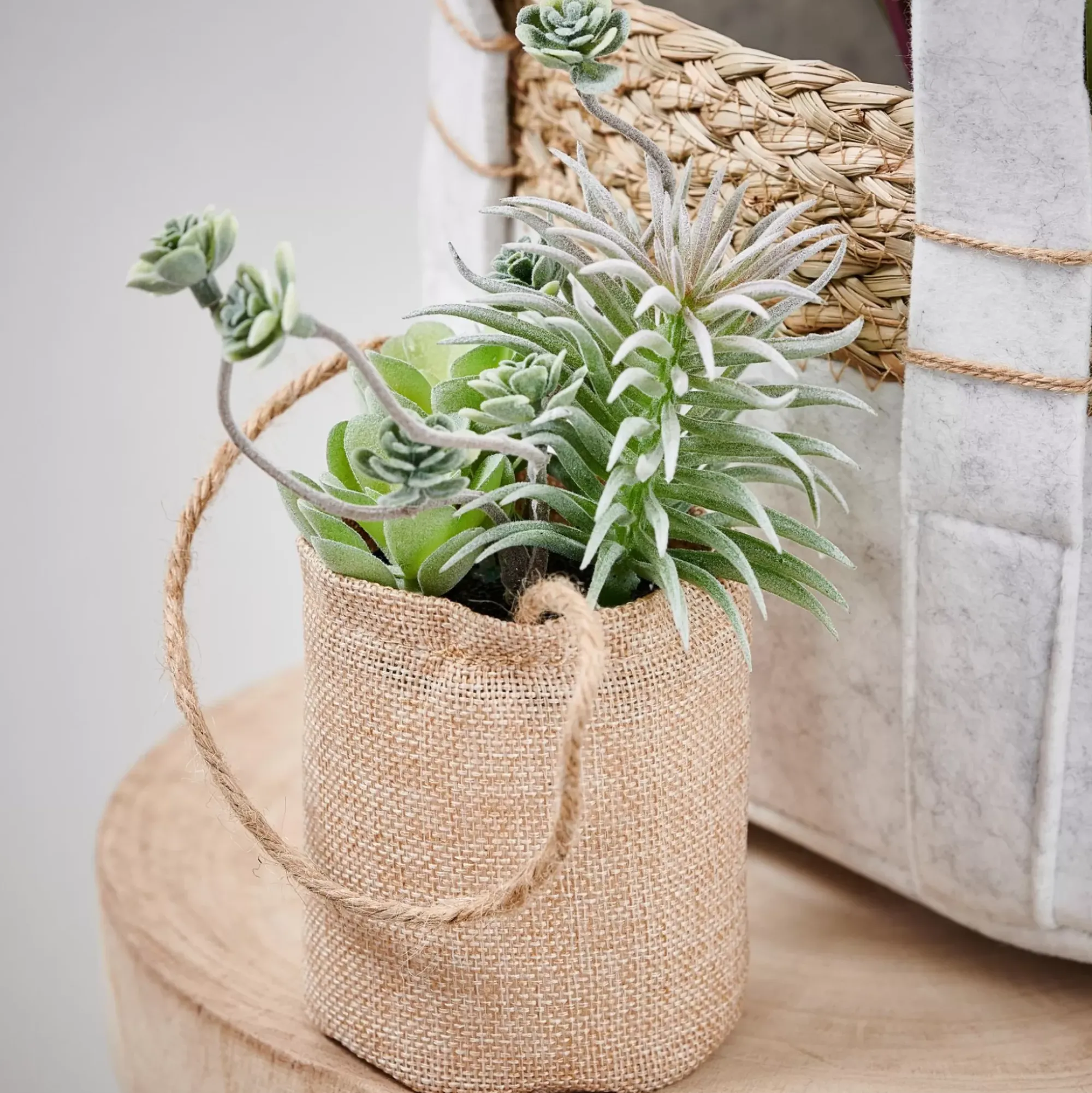 CASA Rope Planta Artificial Macetero Colg Natural Fashion