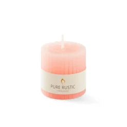 CASA Rustic Vela Estriada Naranja Best Sale