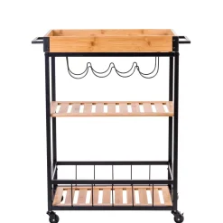 CASA Selmo Carrito De Cocina Natural Shop