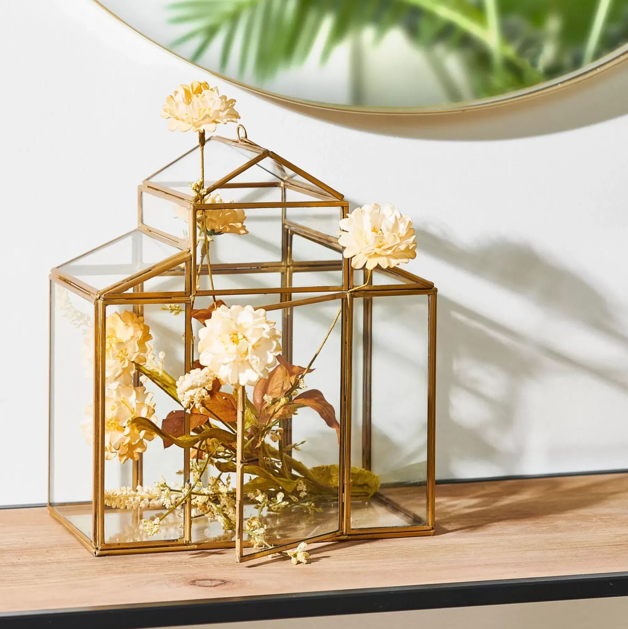 CASA Serre Terrario De Plantas Dorado Fashion