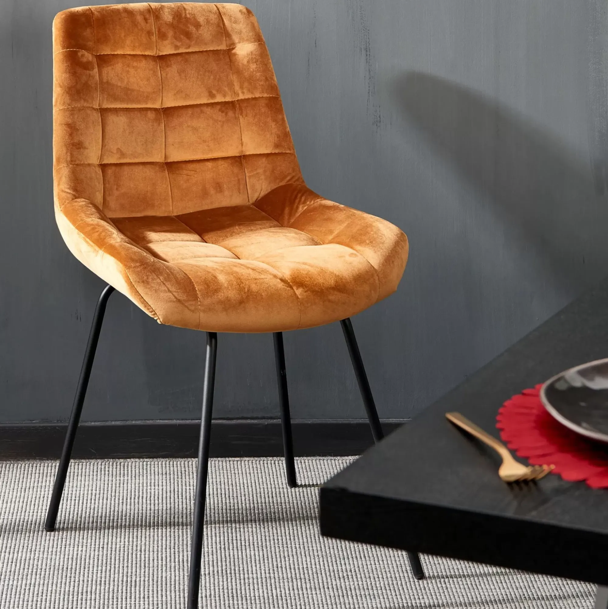 CASA Silka Silla De Comedor Negro, Marron New