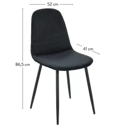 CASA Silke Silla De Comedor Negro Online