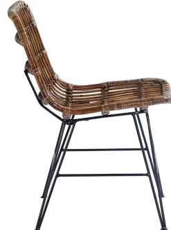 CASA Sumatra Silla De Comedor Negro, Marron Fashion