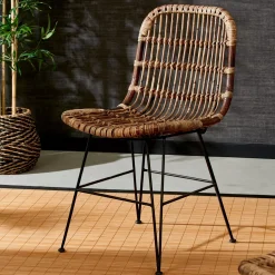 CASA Sumatra Silla De Comedor Negro, Marron Fashion