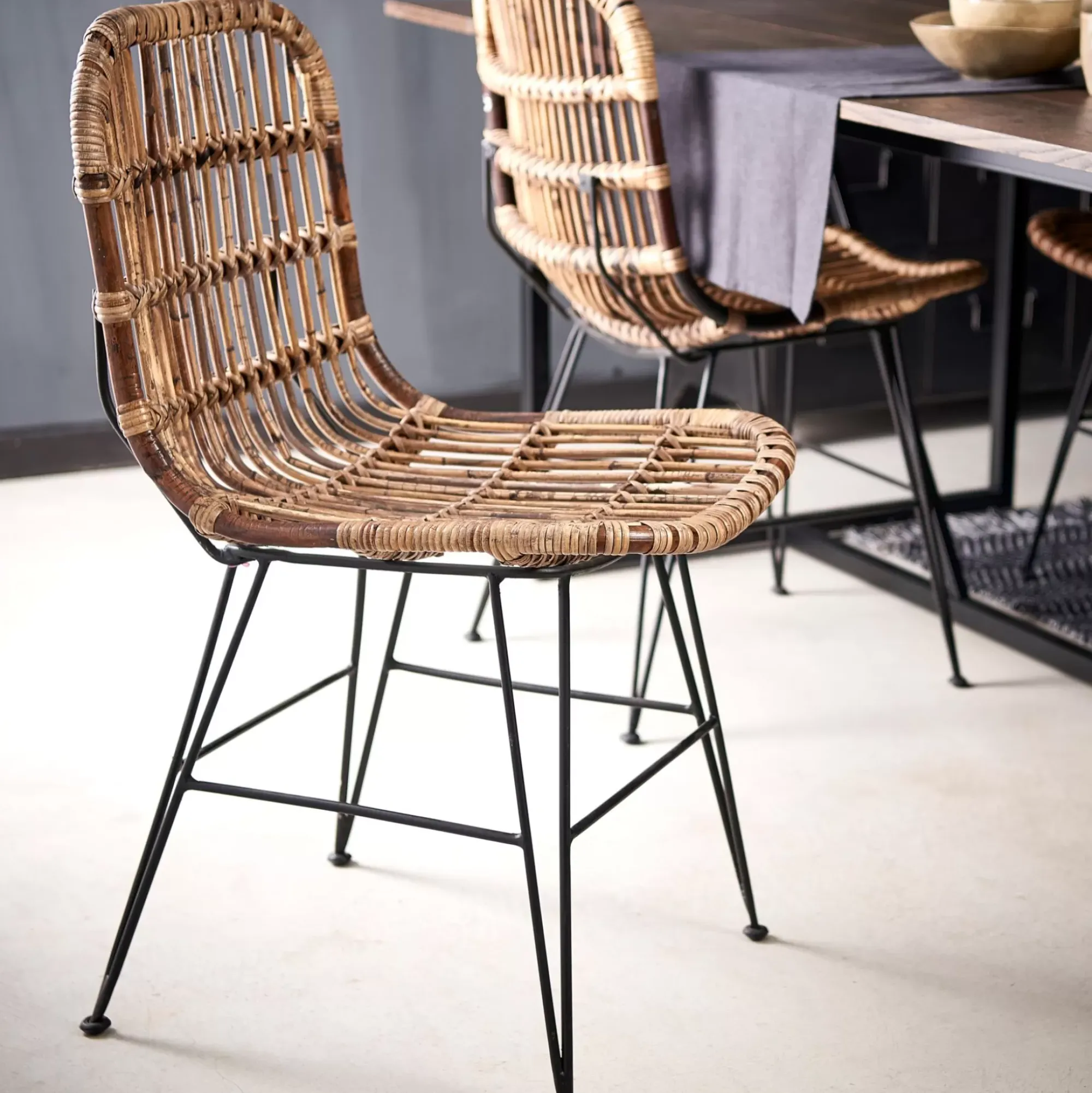 CASA Sumatra Silla De Comedor Negro, Marron Fashion