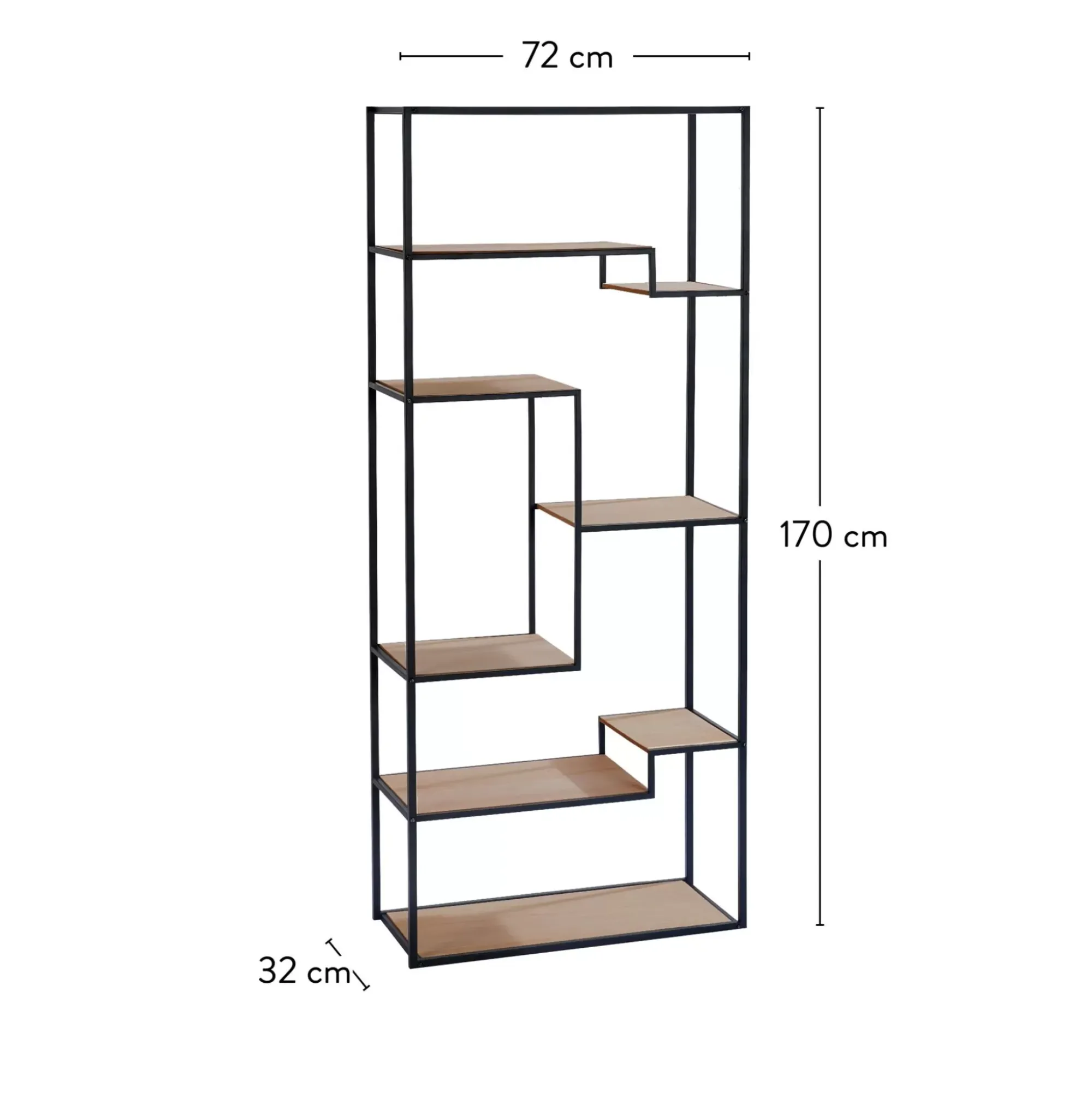 CASA Trapp Estanteria De Pared Marron Outlet