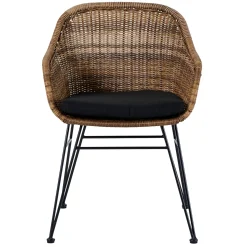 CASA Vienna Silla Comedor Negro, Natural Cheap