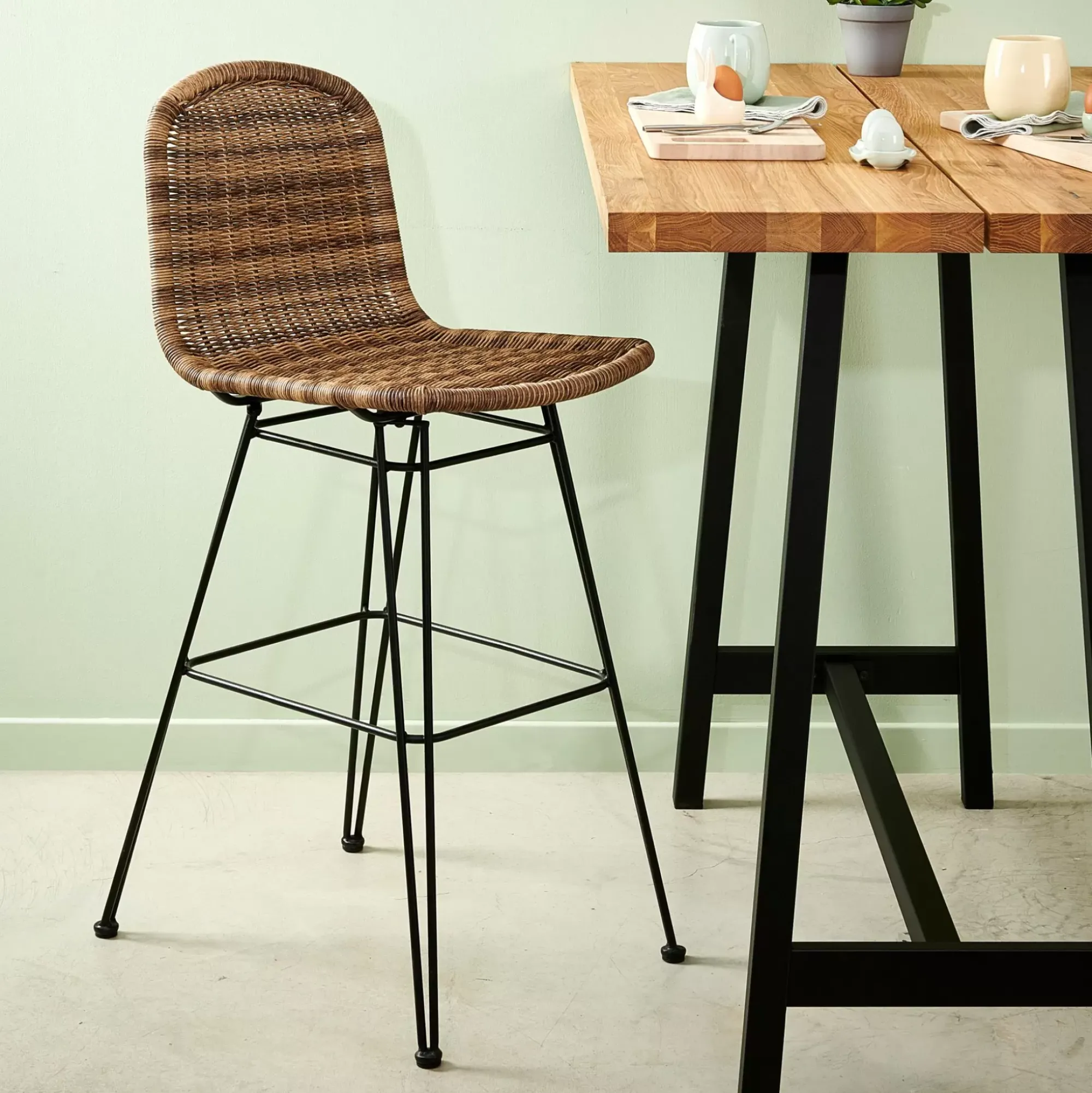 CASA Vienna Silla De Bar Natural Outlet