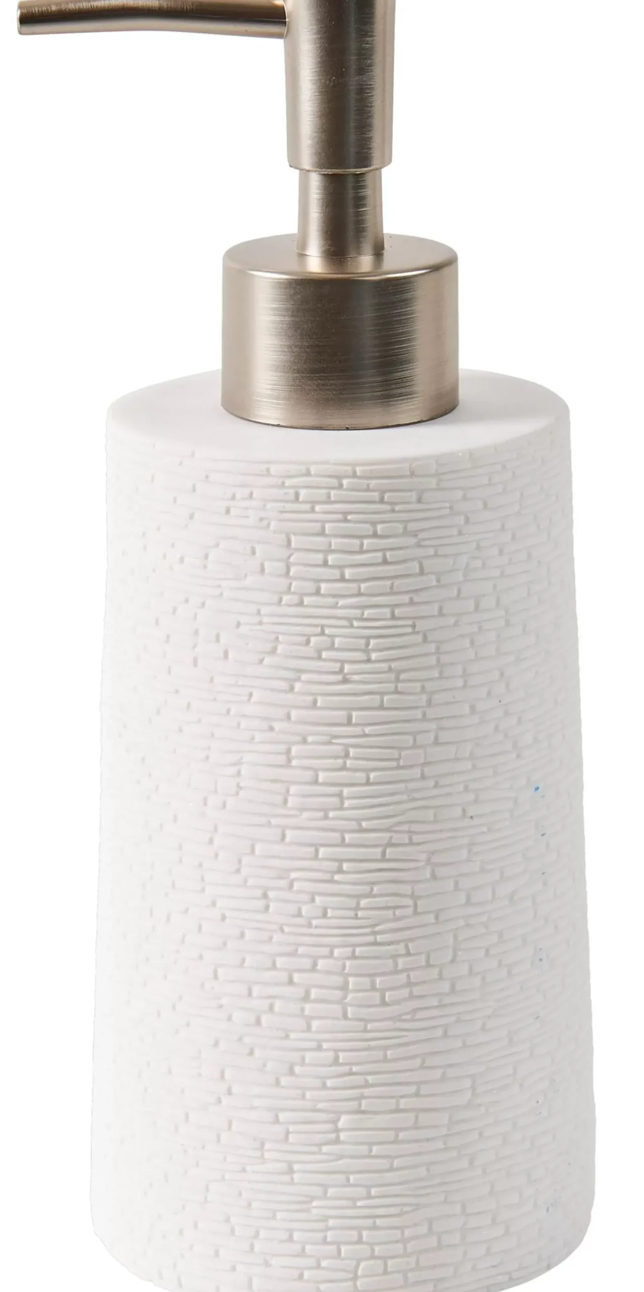 CASA White Elegance Dispensador De Jabon Blanco, Plateado Fashion