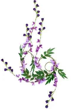 CASA Wisteria Guirnalda Verde, Morado, Morado Claro Hot