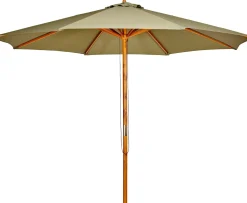 CASA Wood Parasol Sin Pie Verde Best