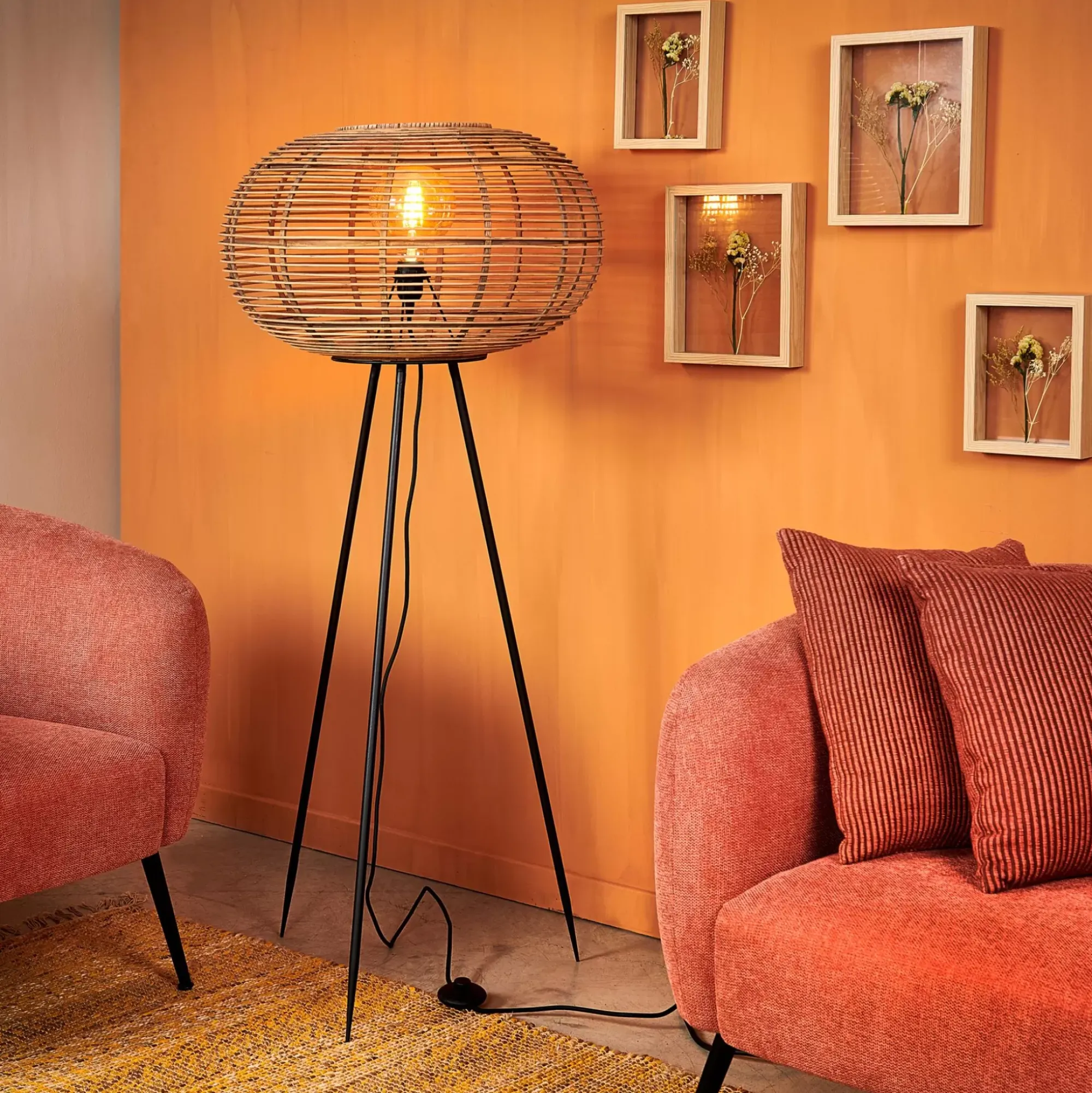 CASA Zanzi Lampara De Pie E27 Natural Clearance